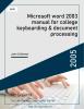 Microsoft word 2003 manual for college keyboarding & document processing